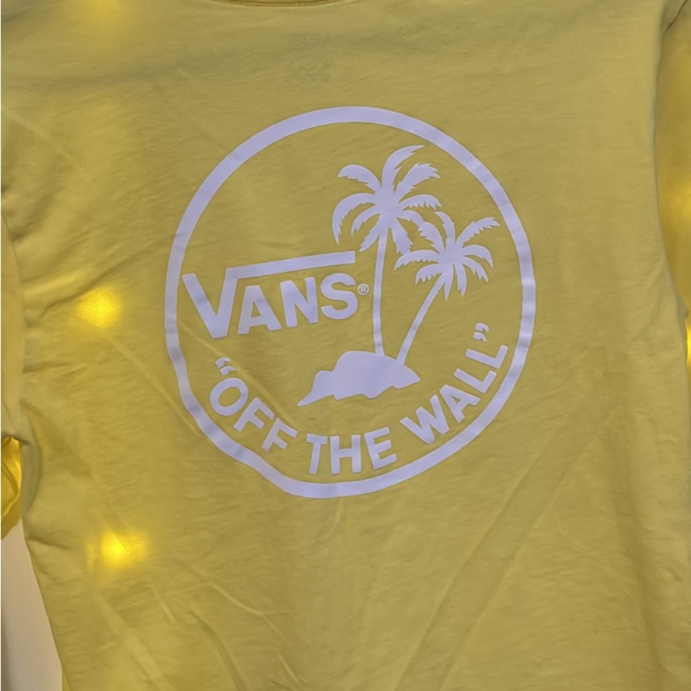 Vans Yellow Long Sleeve Tee with Off The Wall Logo